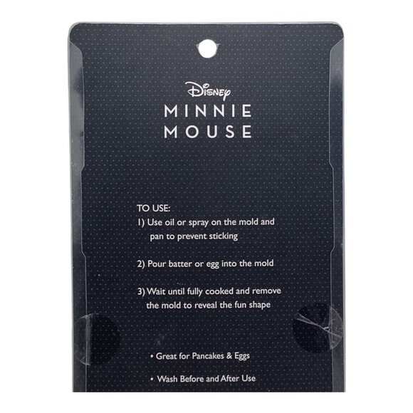 Disney Minnie Mouse 2 Silicone Breakfast Molds Pancakes or Eggs Black & Red 2021 - Picture 7 of 7